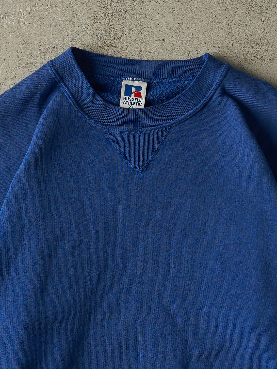 Vintage 90s Blue Russell Athletic Blank Crewneck (L) sold by Rebalance Vintage product image thumbnail 2