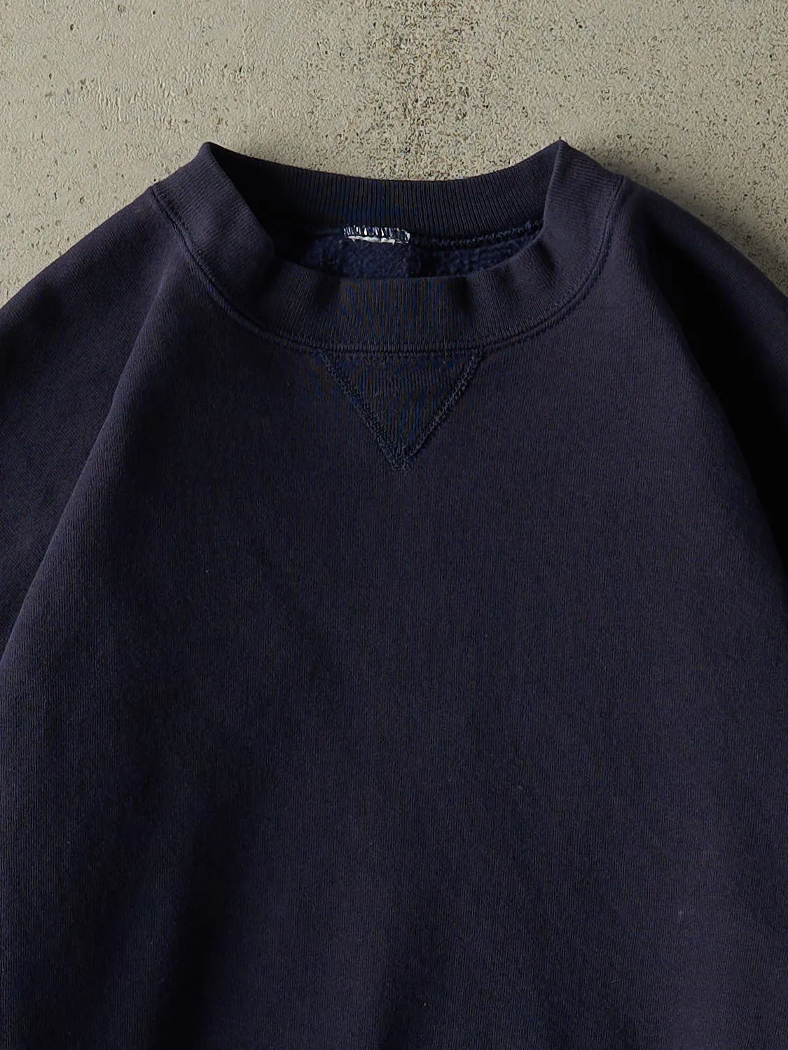 Vintage 90s Navy Blue Russell Athletic Blank Crewneck (L) sold by Rebalance Vintage product image thumbnail 2
