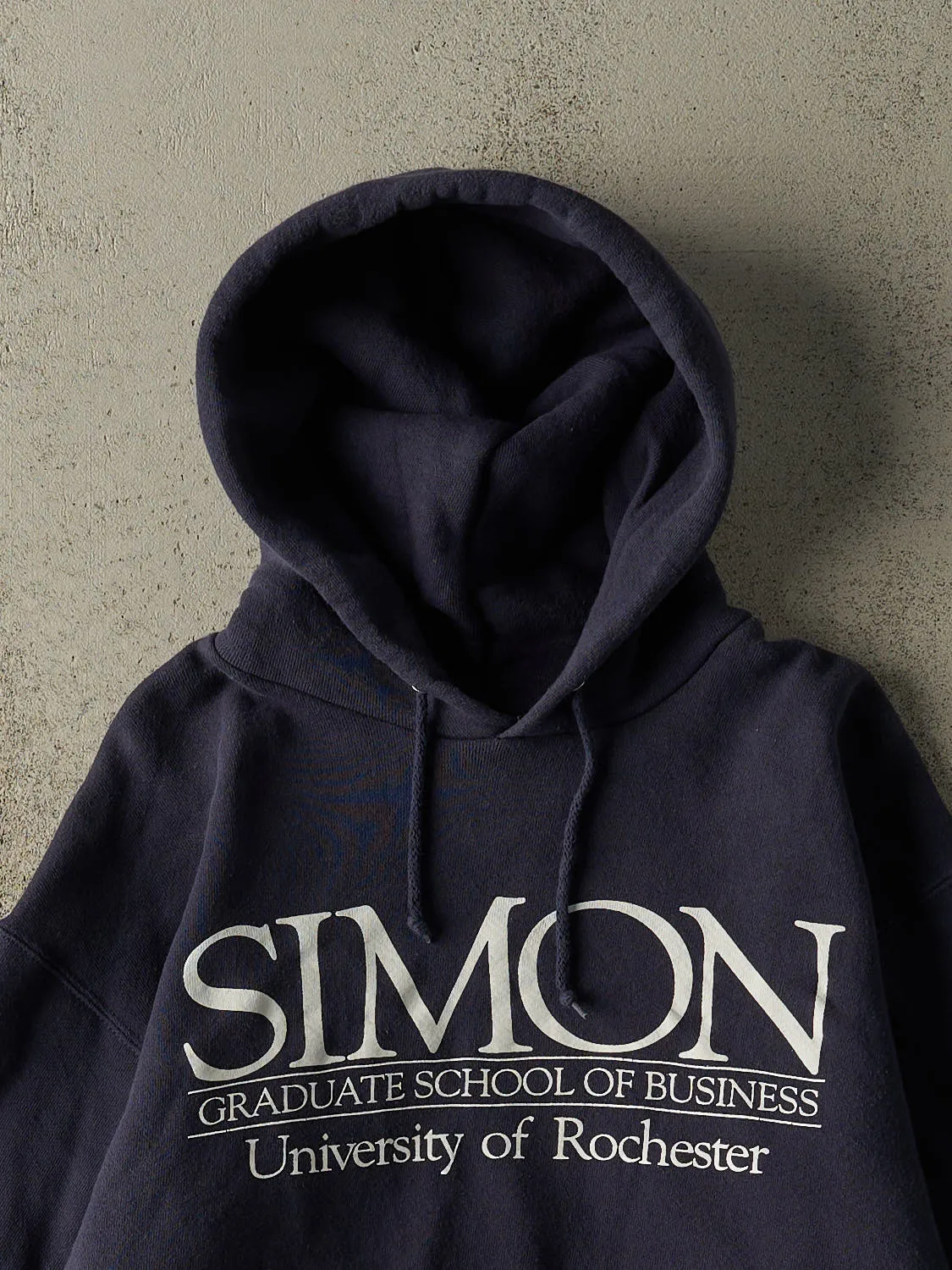 Vintage Y2K Navy Blue University of Rochester Hoodie (S) sold by Rebalance Vintage product image thumbnail 2