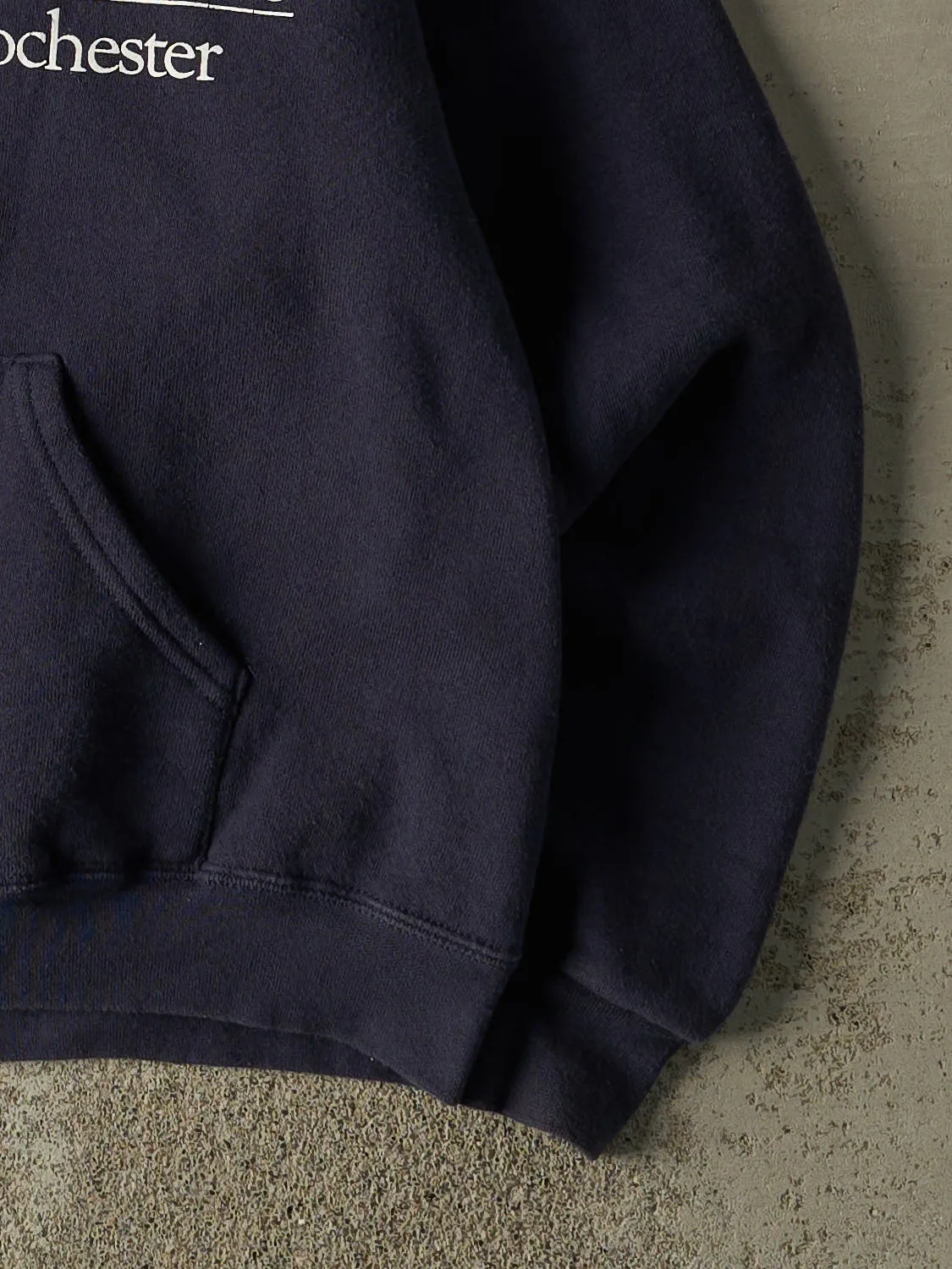 Vintage Y2K Navy Blue University of Rochester Hoodie (S) sold by Rebalance Vintage product image thumbnail 4