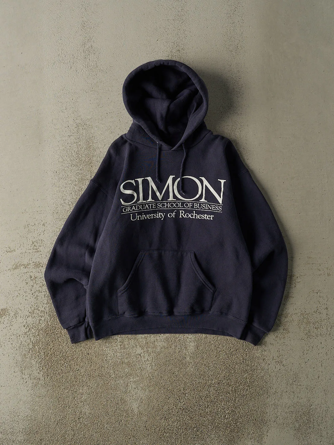 Vintage Y2K Navy Blue University of Rochester Hoodie (S) sold by Rebalance Vintage