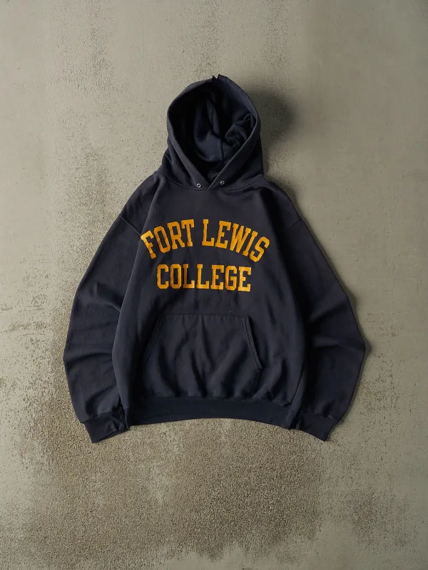 Vintage 90s Navy Blue Champion Fort Lewis College Hoodie (XS/S) sold by Rebalance Vintage