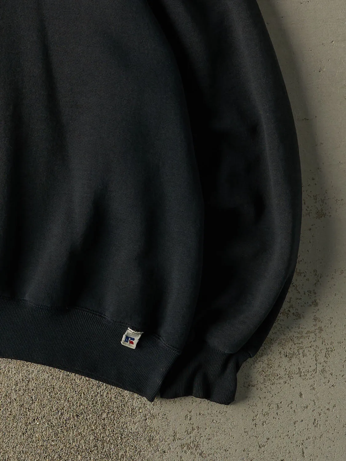 Vintage 90s Faded Black Russell Athletic Blank Crewneck (XL/XXL) sold by Rebalance Vintage product image thumbnail 4