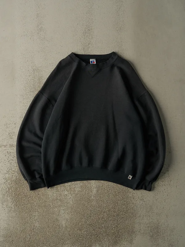 Vintage 90s Faded Black Russell Athletic Blank Crewneck (XL/XXL) sold by Rebalance Vintage