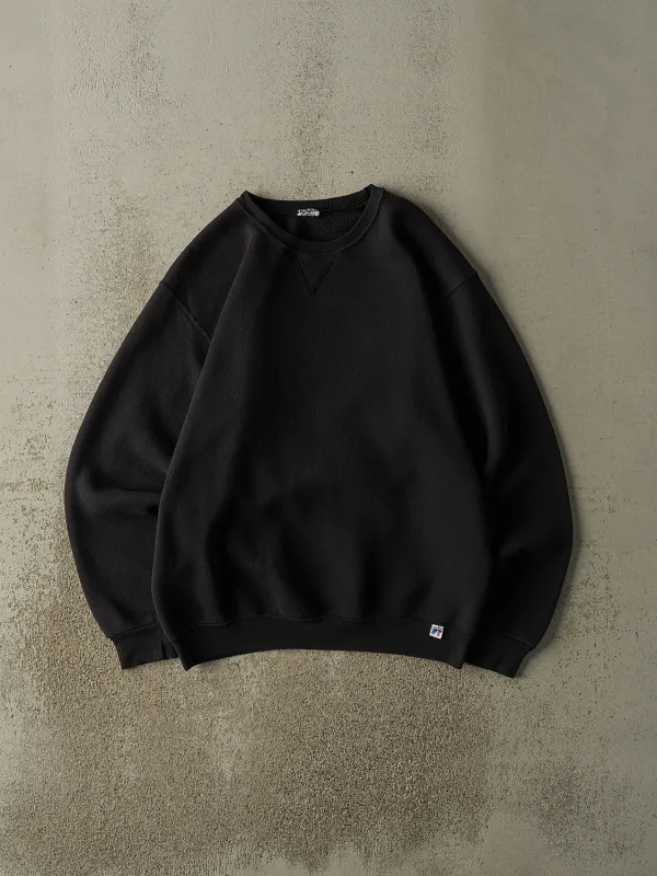 Vintage Y2K Black Russell Athletic Blank Crewneck (M/L) sold by Rebalance Vintage