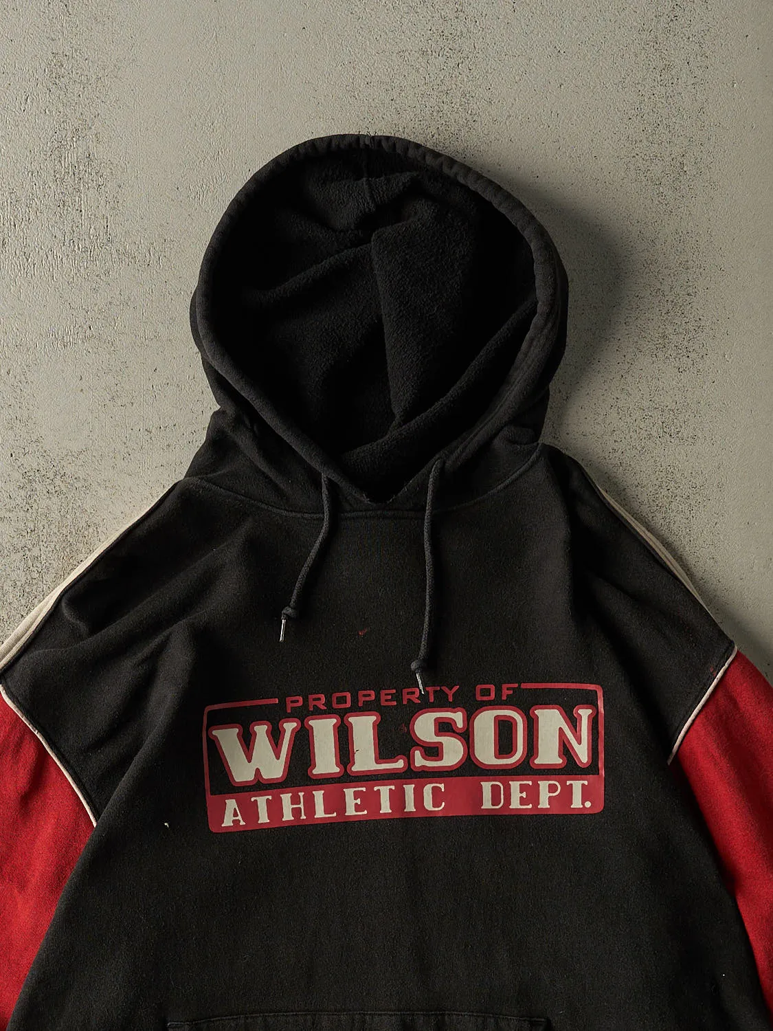Vintage 90s Black & Red Wilson Hoodie (XL/XXL) sold by Rebalance Vintage product image thumbnail 2