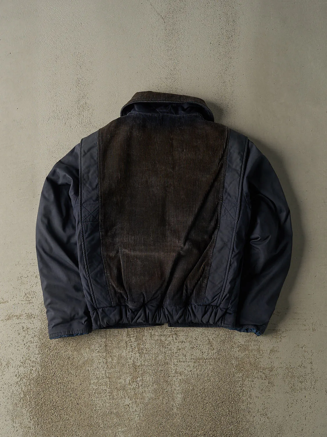 Vintage 80s Navy Blue Puffer Heavyweight Work Jacket (S/M) sold by Rebalance Vintage product image thumbnail 2