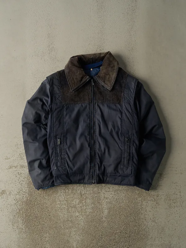 Vintage 80s Navy Blue Puffer Heavyweight Work Jacket (S/M) sold by Rebalance Vintage