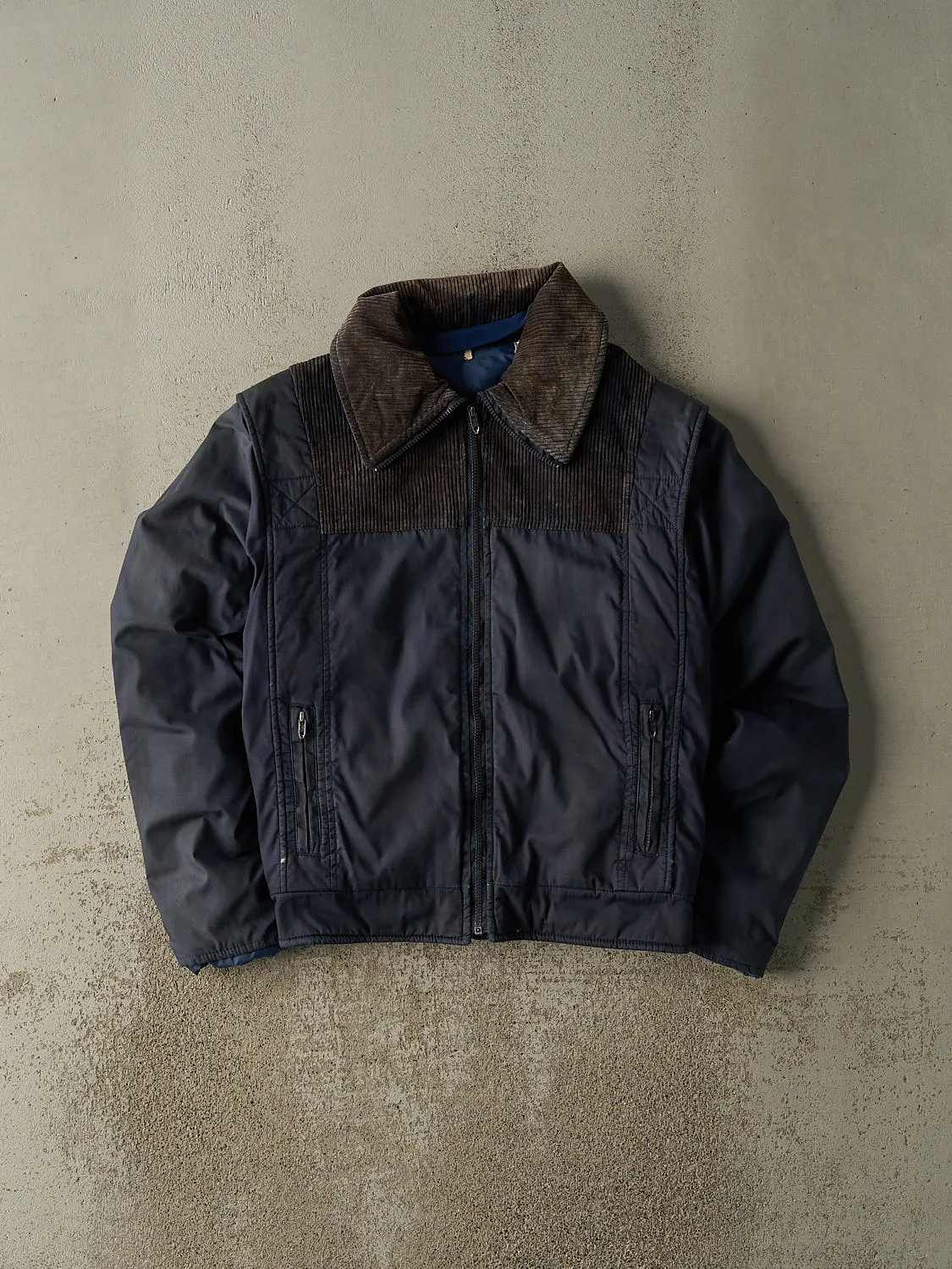 Vintage 80s Navy Blue Puffer Heavyweight Work Jacket (S/M) sold by Rebalance Vintage