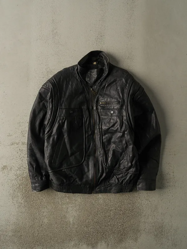 Vintage 80s Black Leather Jacket (XL/XXL) sold by Rebalance Vintage