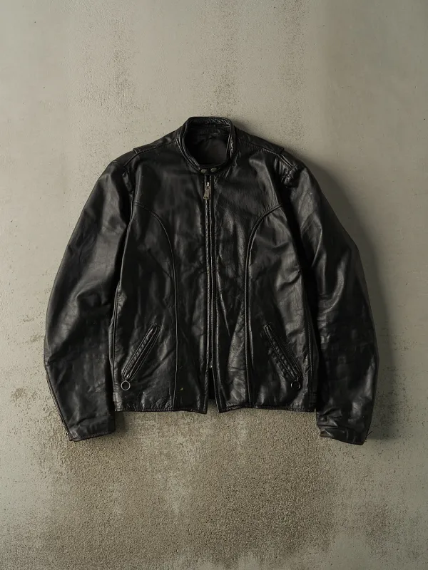 Vintage 90s Black Leather Biker Jacket (L/XL) sold by Rebalance Vintage