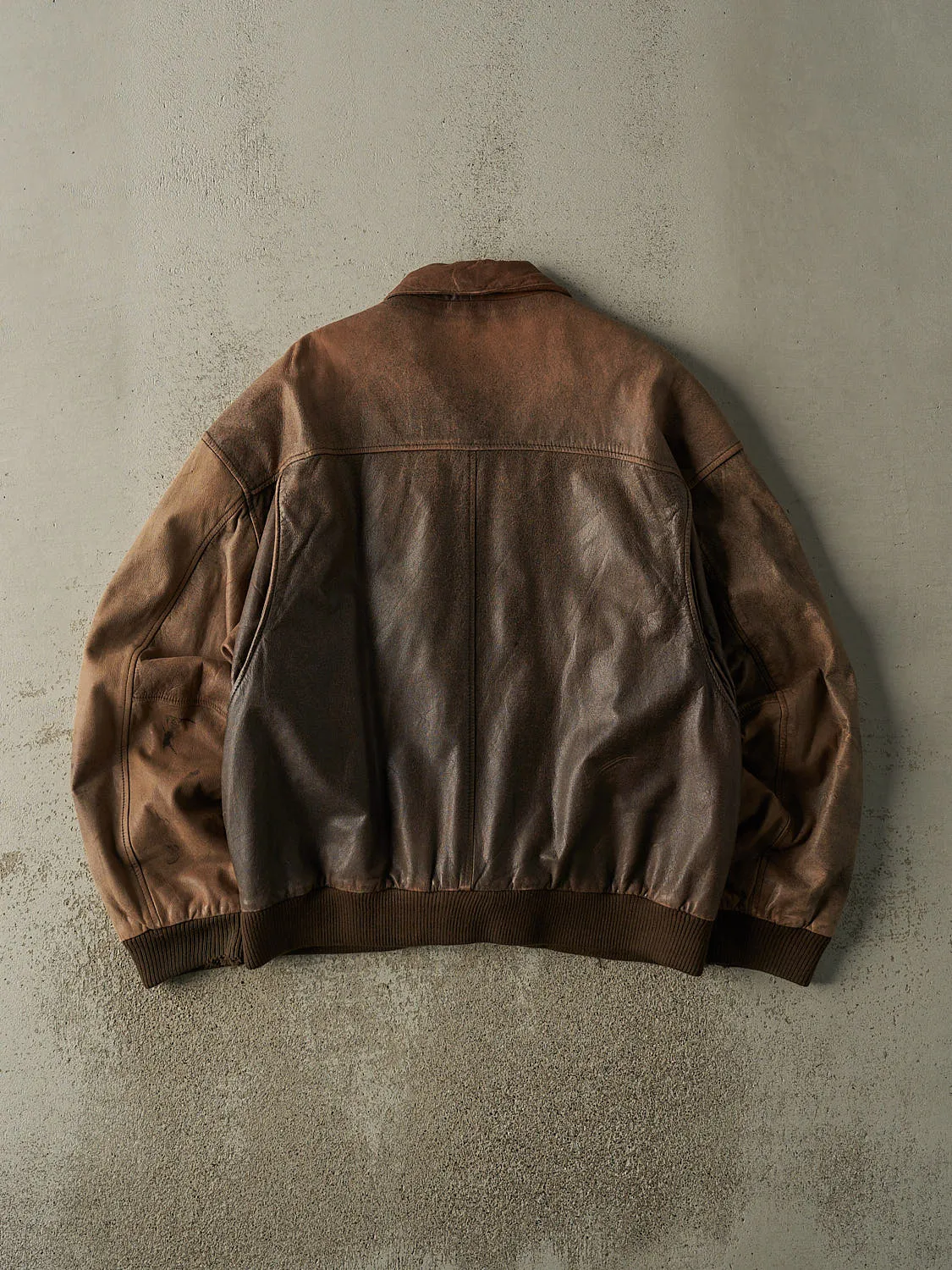 Vintage 90s Faded Brown Wilsons Bomber Flight Jacket (XL) sold by Rebalance Vintage product image thumbnail 3
