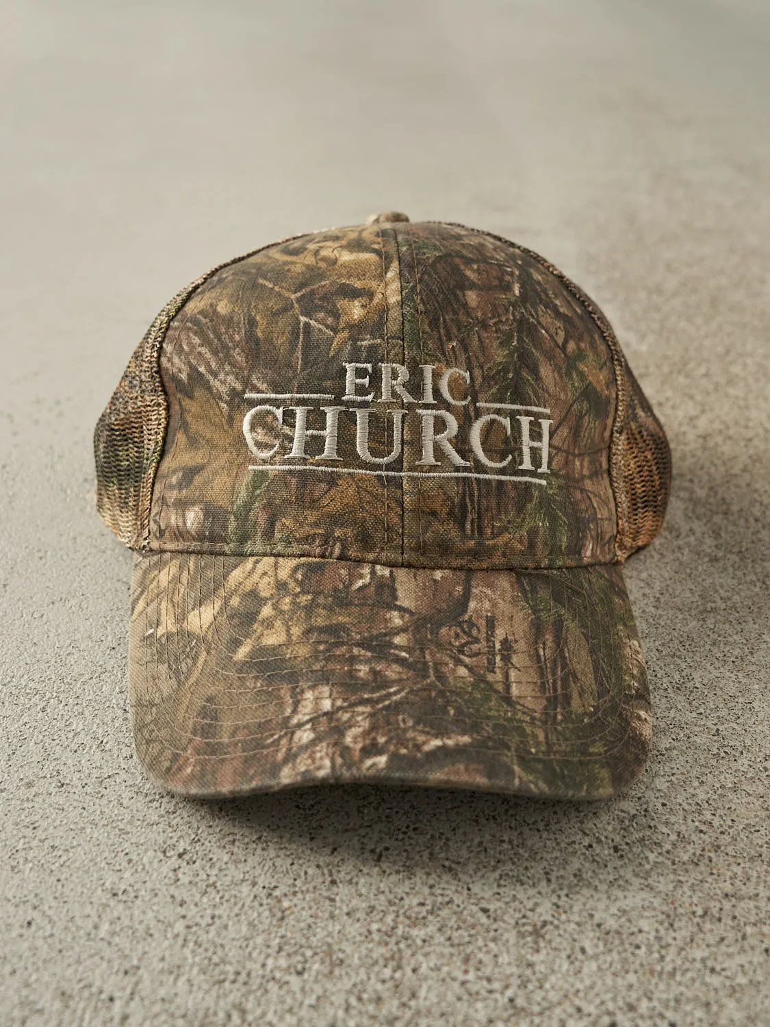 Vintage Y2K Camo Realtree Embroidered Trucker Hat (O/S) sold by Rebalance Vintage