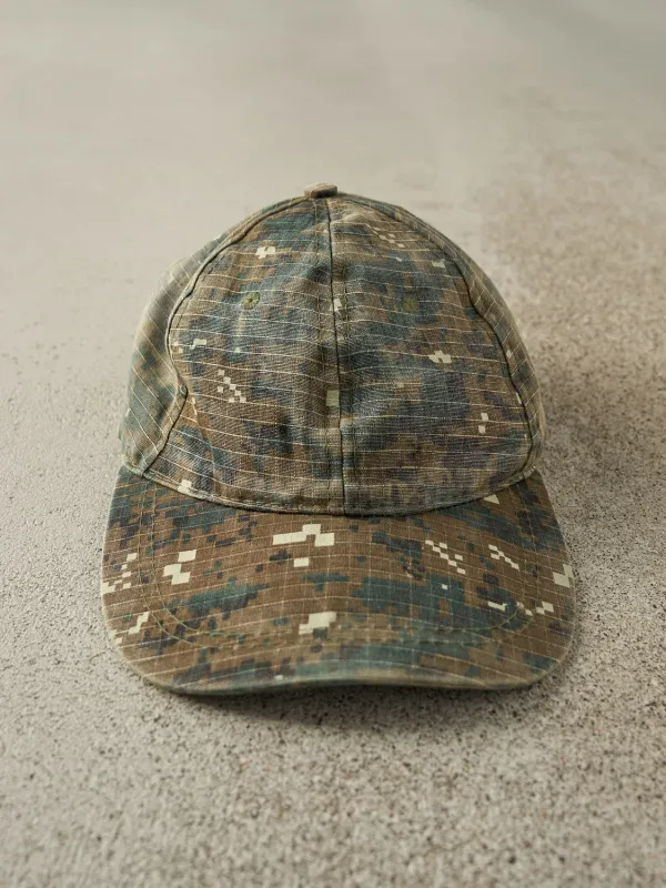 Vintage Y2K Camo Velcro Hat (O/S) sold by Rebalance Vintage