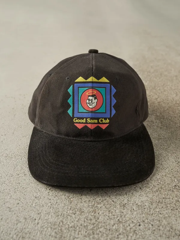 Vintage 90s Black Good Sam Club Leather Strapback (O/S) sold by Rebalance Vintage