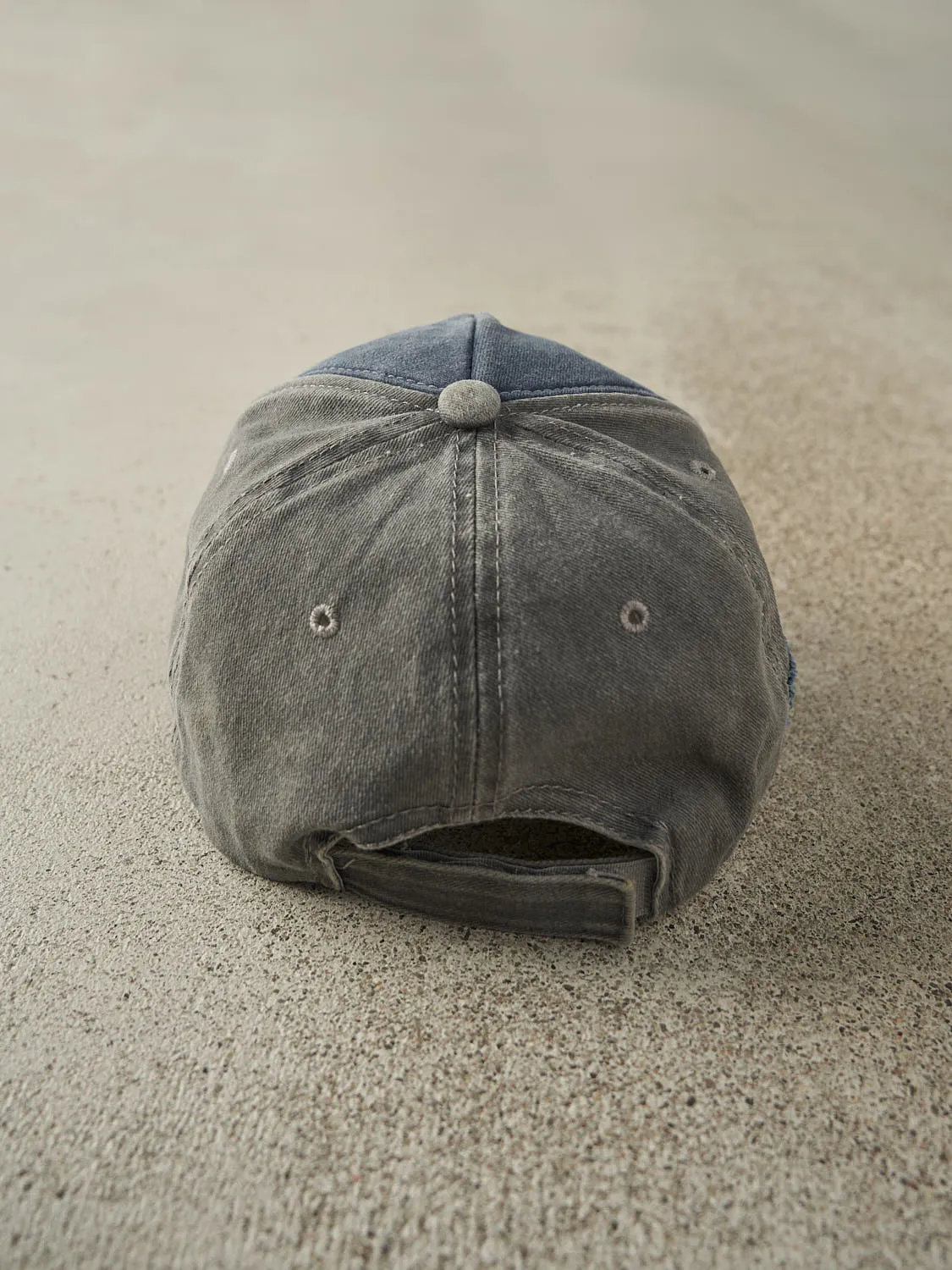 Vintage Y2K Navy Blue & Grey Fort Worth Stockyards Embroidered Velcro Hat (O/S) sold by Rebalance Vintage product image thumbnail 4