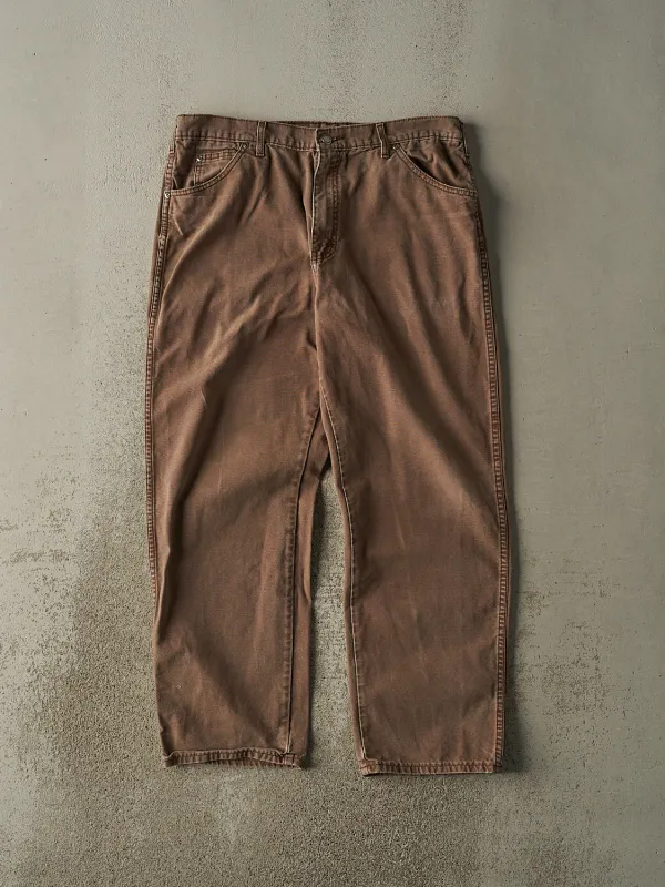 Vintage Y2K Sun Faded Brown Dickies Work Pants (35x30) sold by Rebalance Vintage