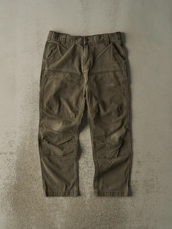 Vintage Y2K Green Carhartt Slim Fit Double Knee Pants (34x30) sold by Rebalance Vintage