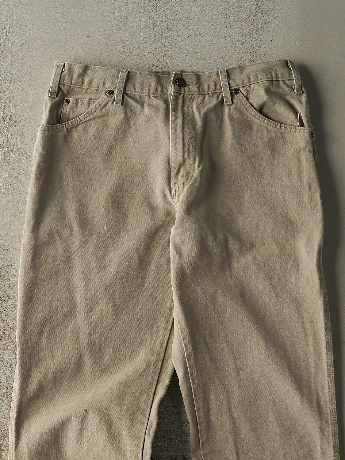 Vintage 90s Beige Dickies Carpenter Pants (33x33) sold by Rebalance Vintage product image thumbnail 3