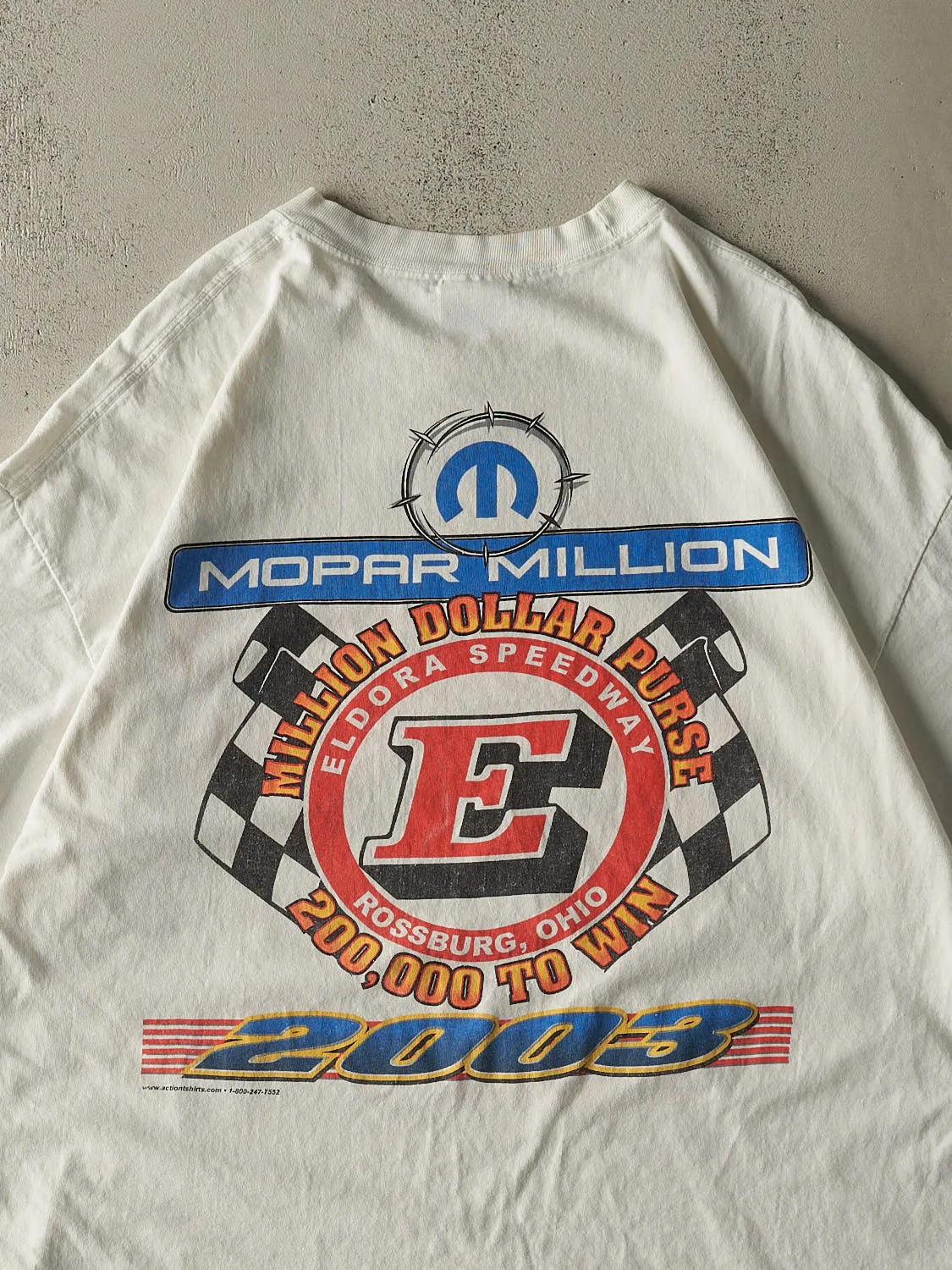 Vintage 03' White Mopar Million Racing Tee (XL/XXL) sold by Rebalance Vintage product image thumbnail 4