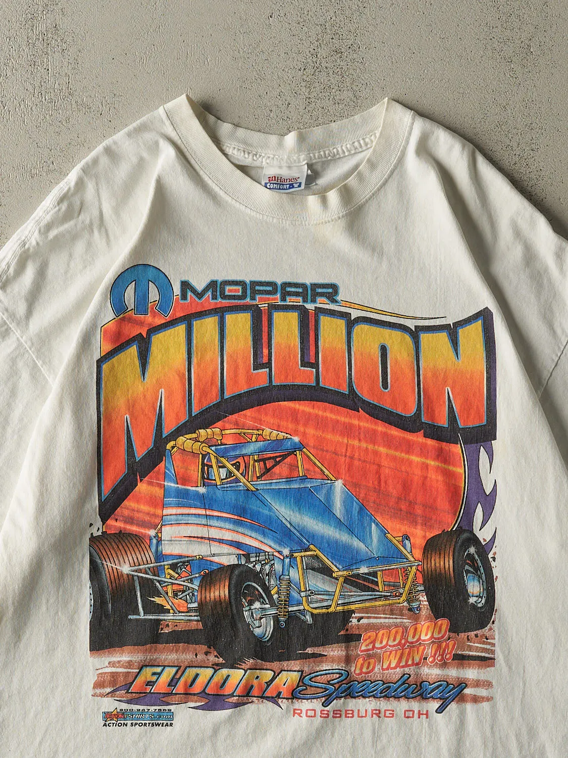 Vintage 03' White Mopar Million Racing Tee (XL/XXL) sold by Rebalance Vintage product image thumbnail 3
