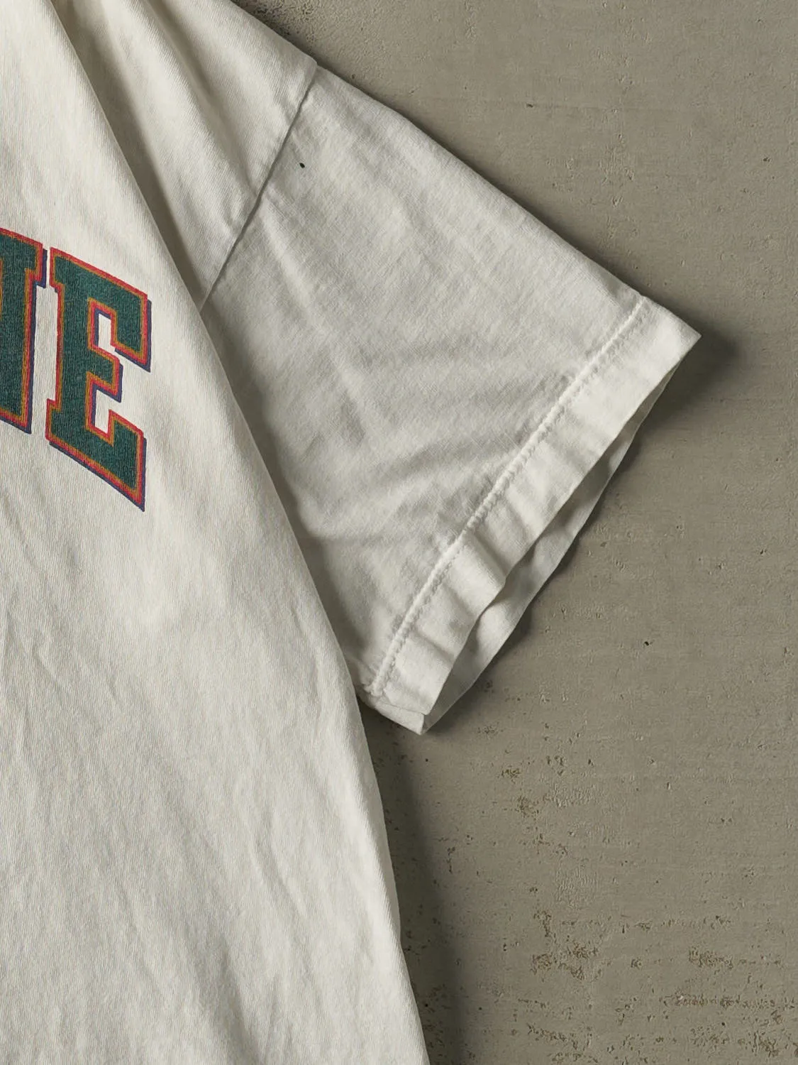 Vintage 90s White LeMoyne College Tee (L) sold by Rebalance Vintage product image thumbnail 4