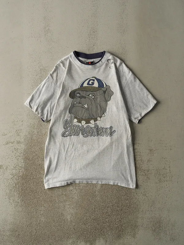 Vintage 90s Heather Grey Georgetown University Hoyas Tee (S/M) made by Rebalance Vintage