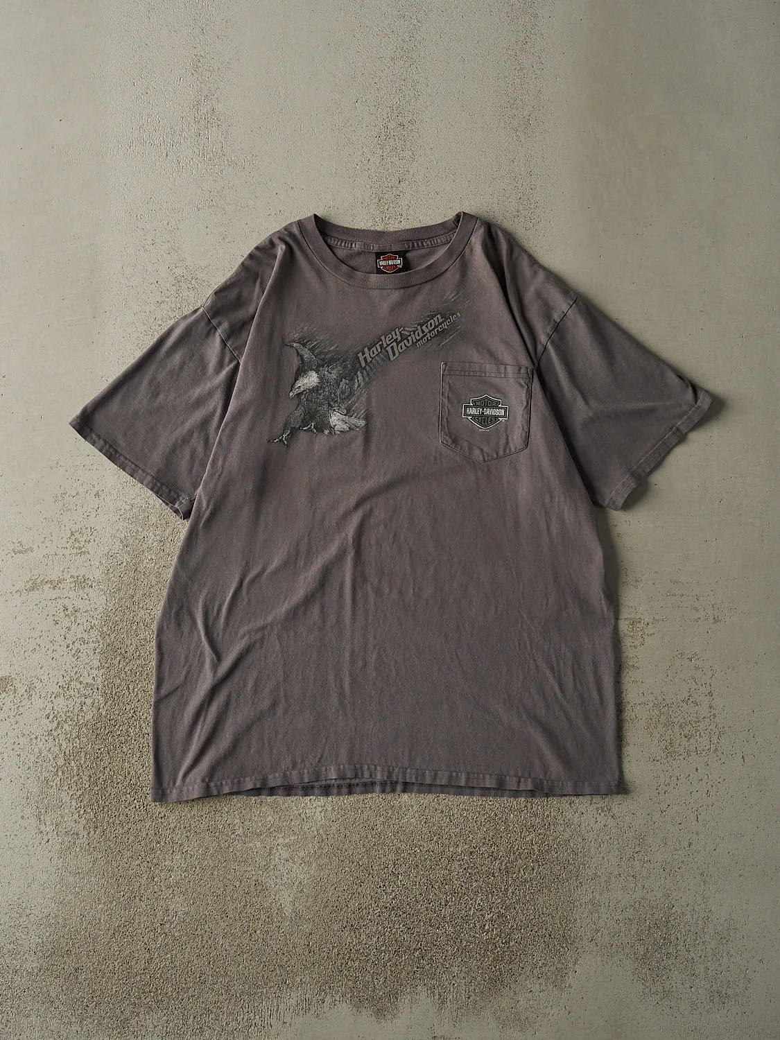 Vintage 08' Charcoal Grey Harley Davidson Pataskala OH Tee (XL) sold by Rebalance Vintage