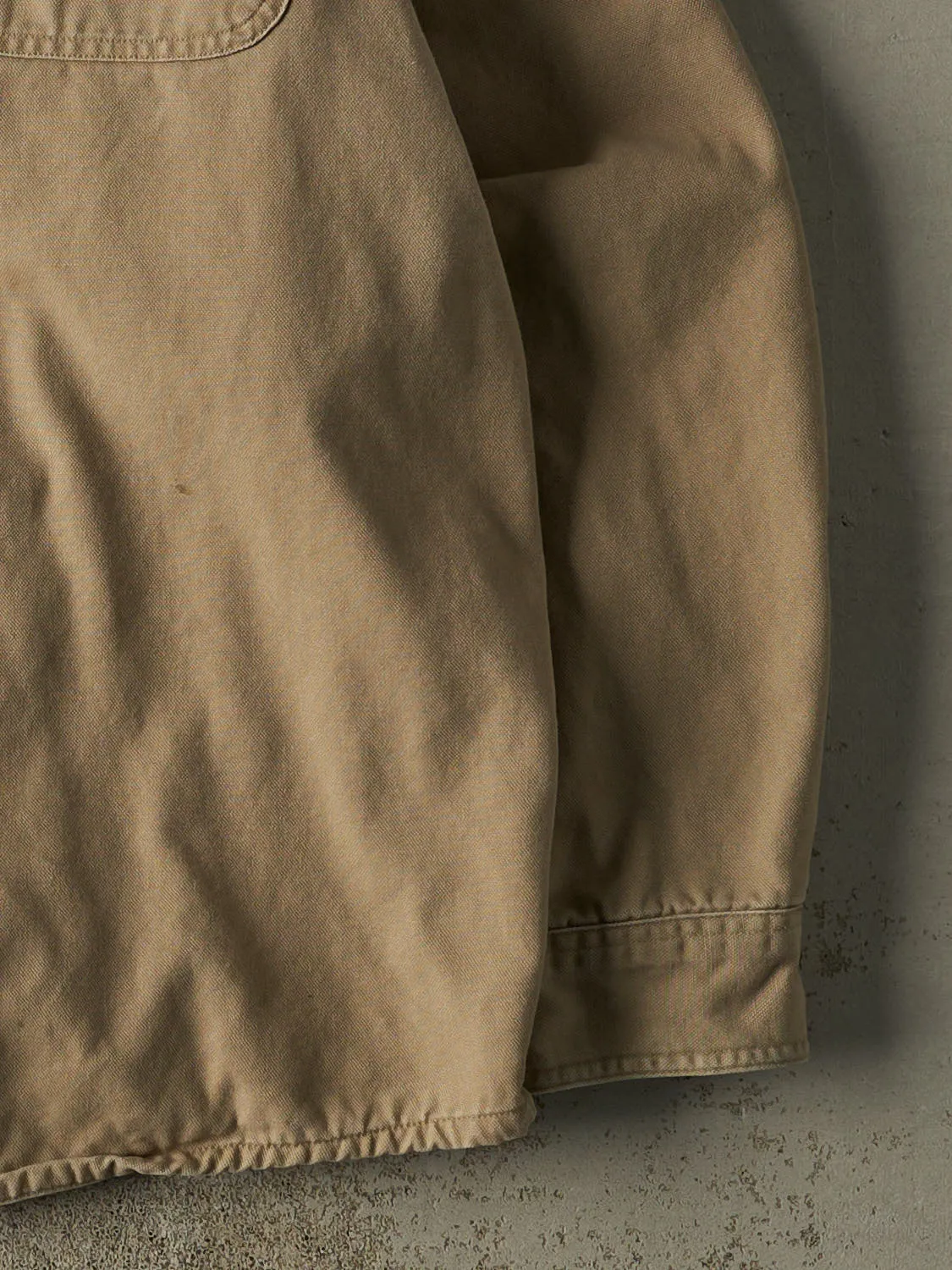 Vintage Y2K Beige Carhartt Flannel Lined Button Up Long Sleeve (XXL) sold by Rebalance Vintage product image thumbnail 4