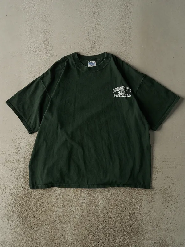 Vintage 90s Green Michigan State University Football Embroidered Tee (XL/XXL) sold by Rebalance Vintage