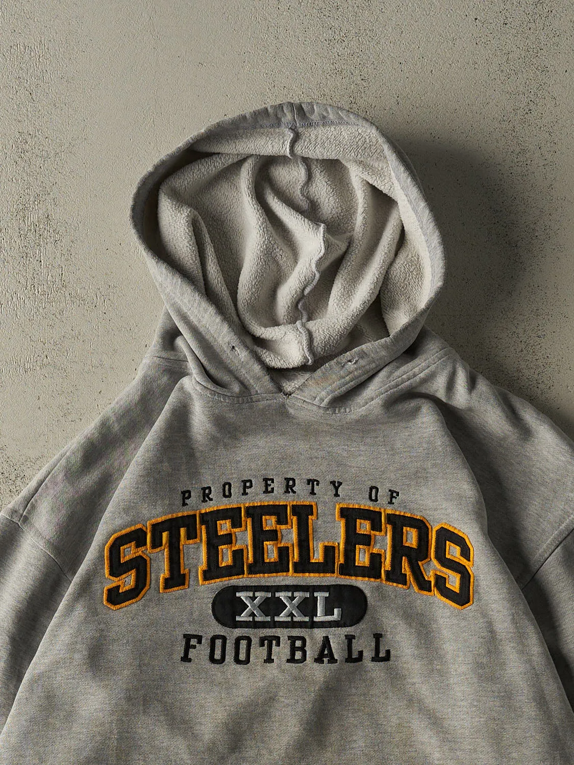 Vintage Y2K Grey Pittsburgh Steelers Embroidered Hoodie (L/XL) sold by Rebalance Vintage product image thumbnail 2
