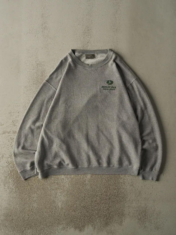 Vintage 90s Grey Mossy Oak Logo Crewneck (XL/XXL) sold by Rebalance Vintage