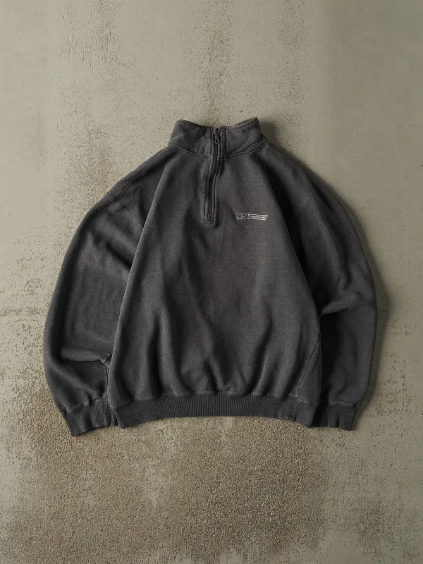 Vintage 90s Charcoal Grey Reebok Embroidered Quarter Zip (S/M) sold by Rebalance Vintage
