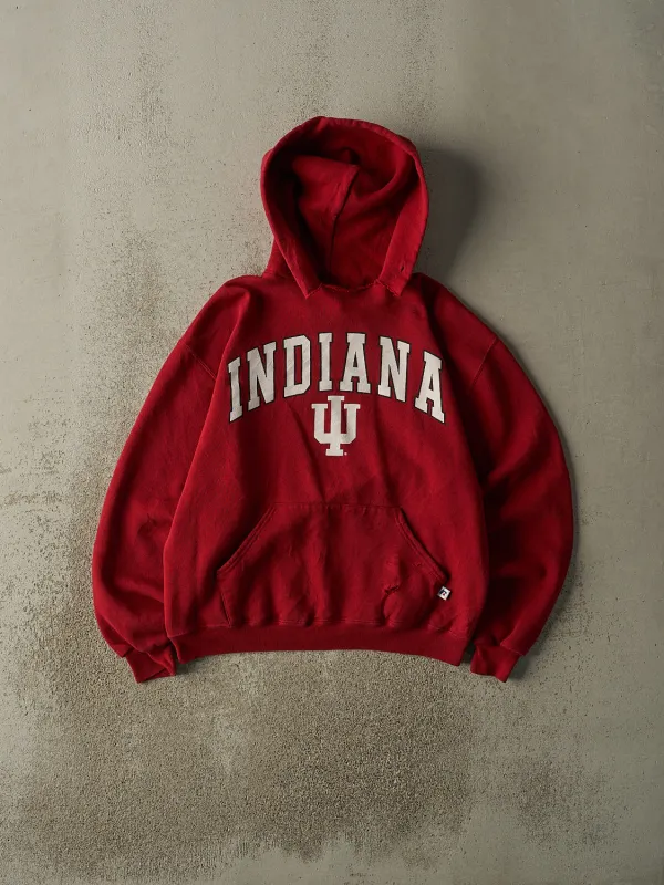 Vintage Y2K Burgundy Russell Athletic Indiana University Hoodie (S/M) sold by Rebalance Vintage