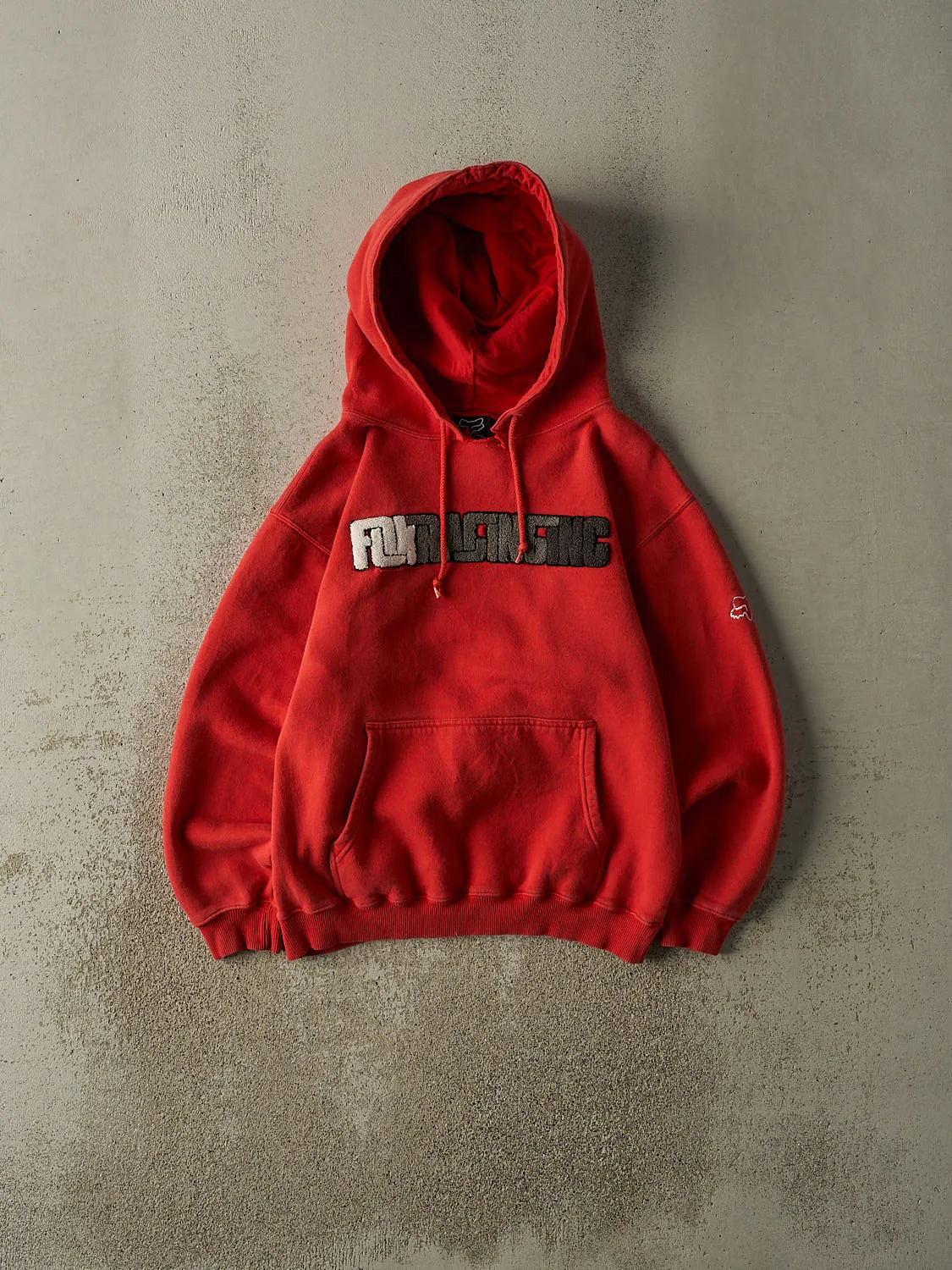 Vintage Y2K Red Fox Racing Embroidered Hoodie (S/M) sold by Rebalance Vintage