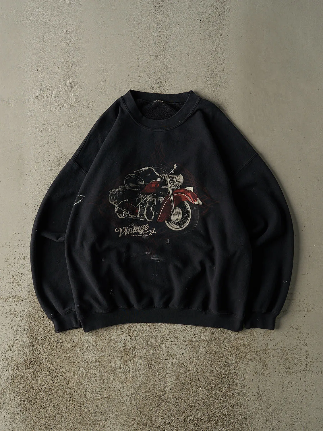 Vintage 90s Black Vintage Classics Biker Crewneck (L/XL) sold by Rebalance Vintage