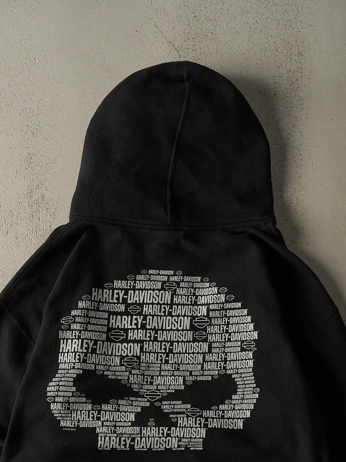 Vintage 12' Black Harley Davidson Cape Cod Zip Up Hoodie (XXL/XXXL) sold by Rebalance Vintage product image thumbnail 4