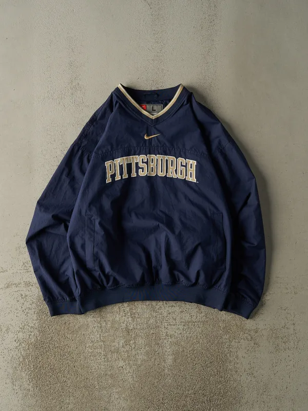 Vintage Y2K Navy Blue Nike Pittsburgh Embroidered Windbreaker Jacket (L/XL) sold by Rebalance Vintage