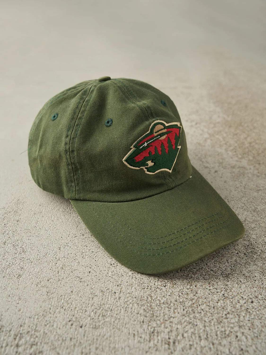 Vintage Y2K Sun Faded Green Minnesota Wild Strapback (O/S) sold by Rebalance Vintage product image thumbnail 3