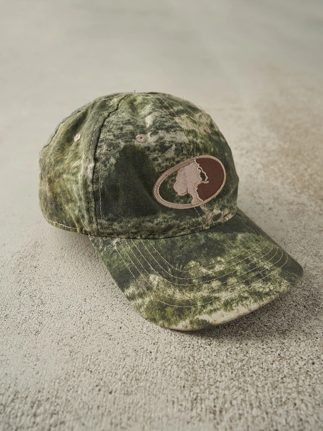 Vintage Y2K Camo Mossy Oak Logo Embroidered Velcro Hat (O/S) sold by Rebalance Vintage product image thumbnail 3