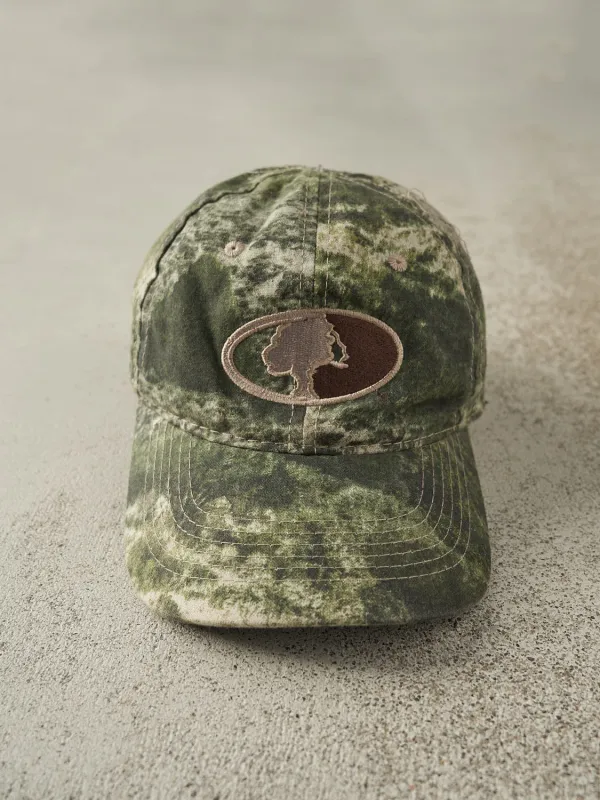 Vintage Y2K Camo Mossy Oak Logo Embroidered Velcro Hat (O/S) sold by Rebalance Vintage