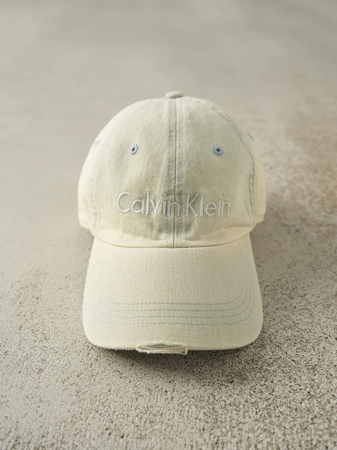Vintage 90s Light Wash Calvin Klein Strapback (O/S) sold by Rebalance Vintage
