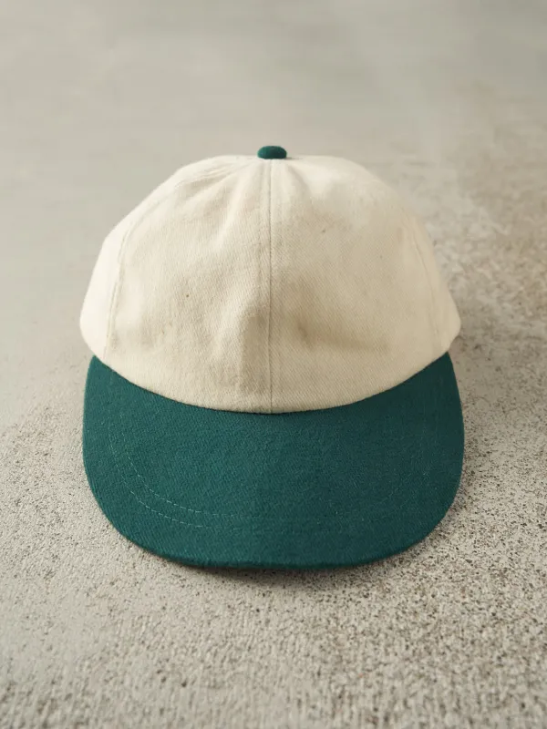 Vintage 80s Beige & Green Strapback (O/S) sold by Rebalance Vintage