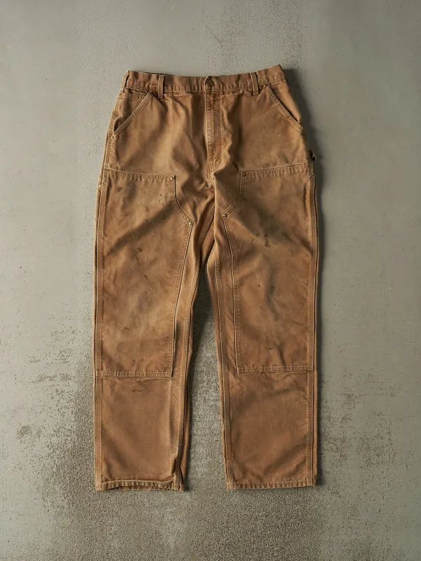 Vintage 90s Camel Carhartt Double Knee Carpenter Pants (33x32) sold by Rebalance Vintage