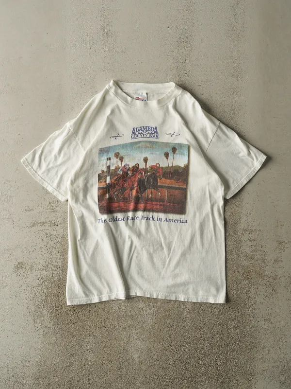 Vintage 90s White Alameda County Fair Tee (L/XL) sold by Rebalance Vintage
