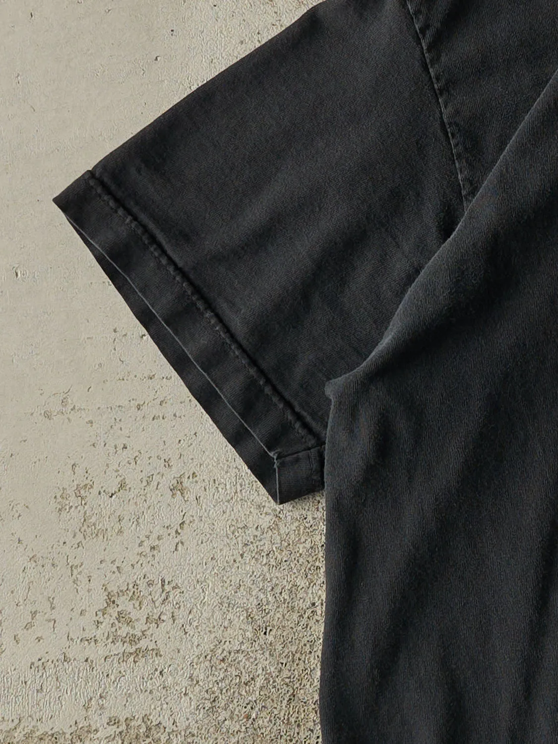 Vintage Y2K Faded Black "Heaven Doesn't Want Me" Slogan Tee (L) sold by Rebalance Vintage product image thumbnail 3