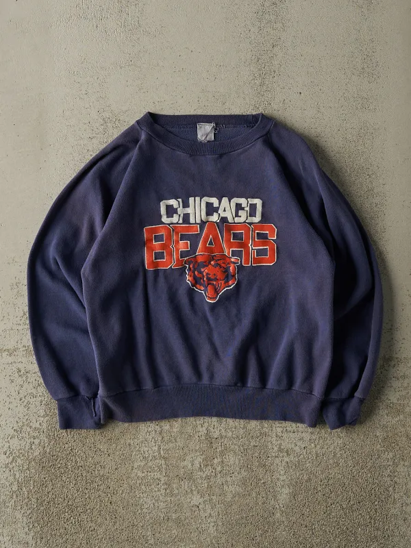 Vintage 80s Navy Blue Chicago Bears Crewneck (XS/S) sold by Rebalance Vintage