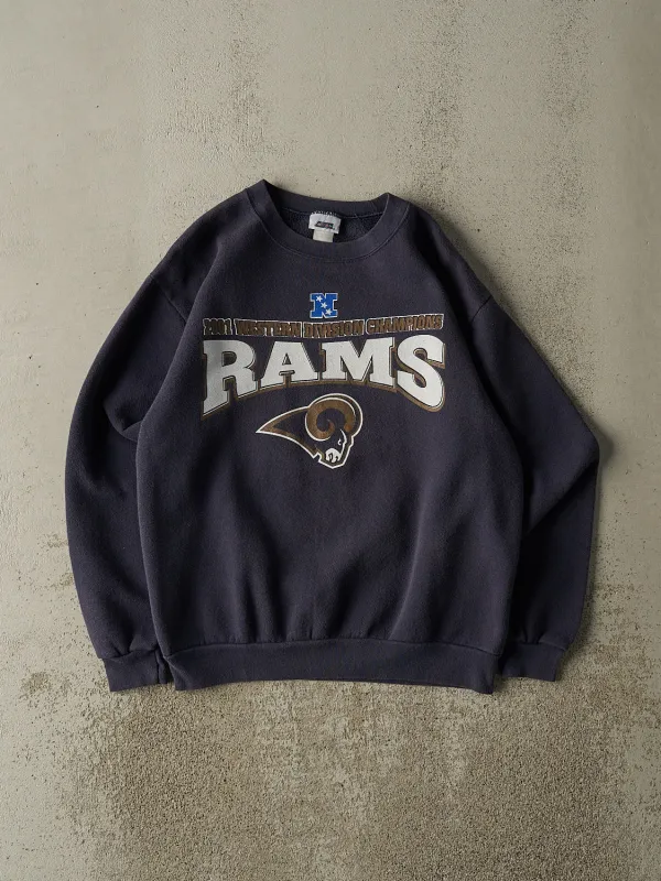 Vintage 01' Navy Blue St Louis Rams Crewneck (S/M) sold by Rebalance Vintage