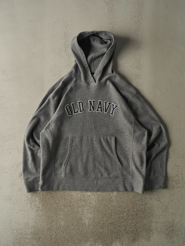 Vintage 90s Grey Old Navy Embroidered Fleece Hoodie (XL/XXL) sold by Rebalance Vintage