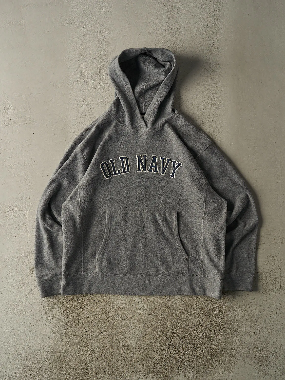 Vintage 90s Grey Old Navy Embroidered Fleece Hoodie (XL/XXL) sold by Rebalance Vintage